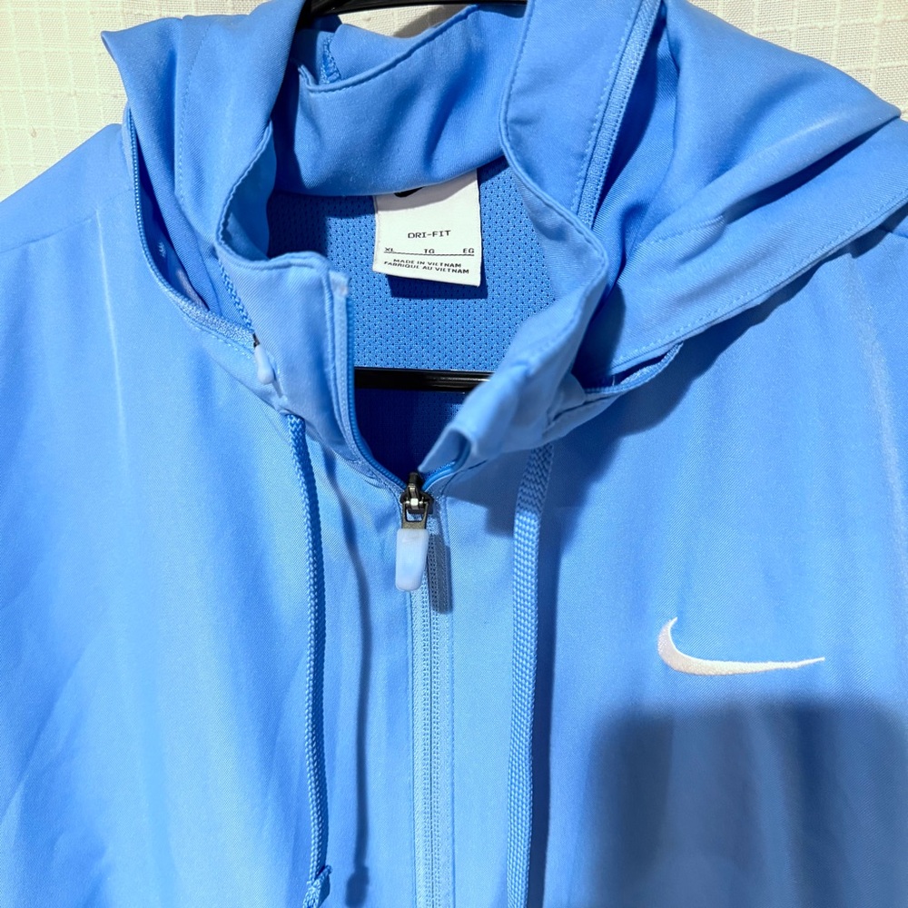 Nike Light Blue Dri-Fit Hooded Zip Jacket - Picture 3 of 5
